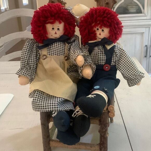 Raggedy Ann & Andy Rag Dolls - Picture 1 of 6